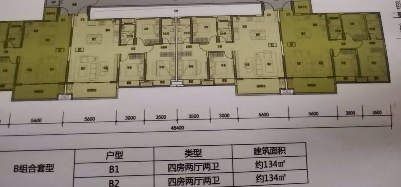 毛坯4室2廳2衛(wèi)134m267萬元