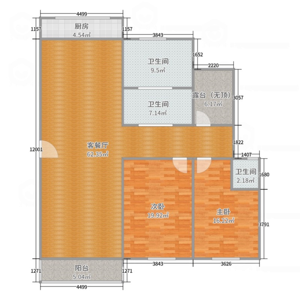 毛坯1室0廳0衛(wèi)122m21400元/月  帶個樓 空間很大 住五六個人  沒問題