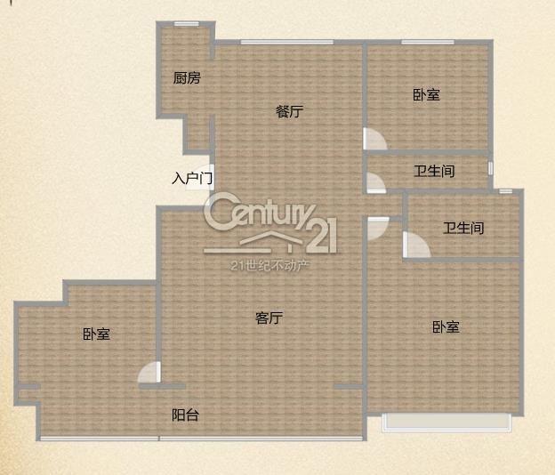 保利海德佳園 毛坯房3室2廳2衛(wèi)146m2185萬元