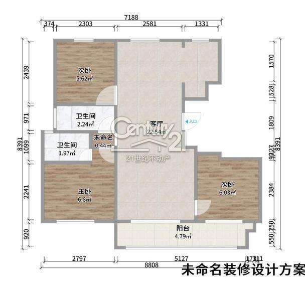 保利海德佳園   毛坯3室2廳2衛(wèi)149m2193萬(wàn)元