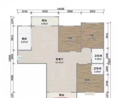 學區(qū)房 戶型好 樓層佳  居住環(huán)境佳 3室2廳2衛(wèi)149m2
