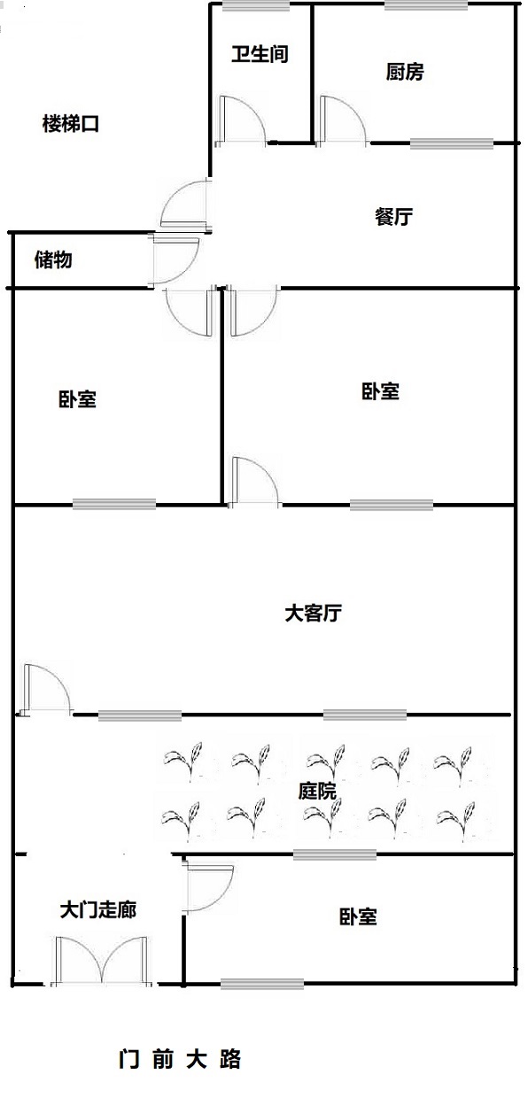 趙王河小區(qū) 三室兩廳 一樓帶院 門前大路 出入平安